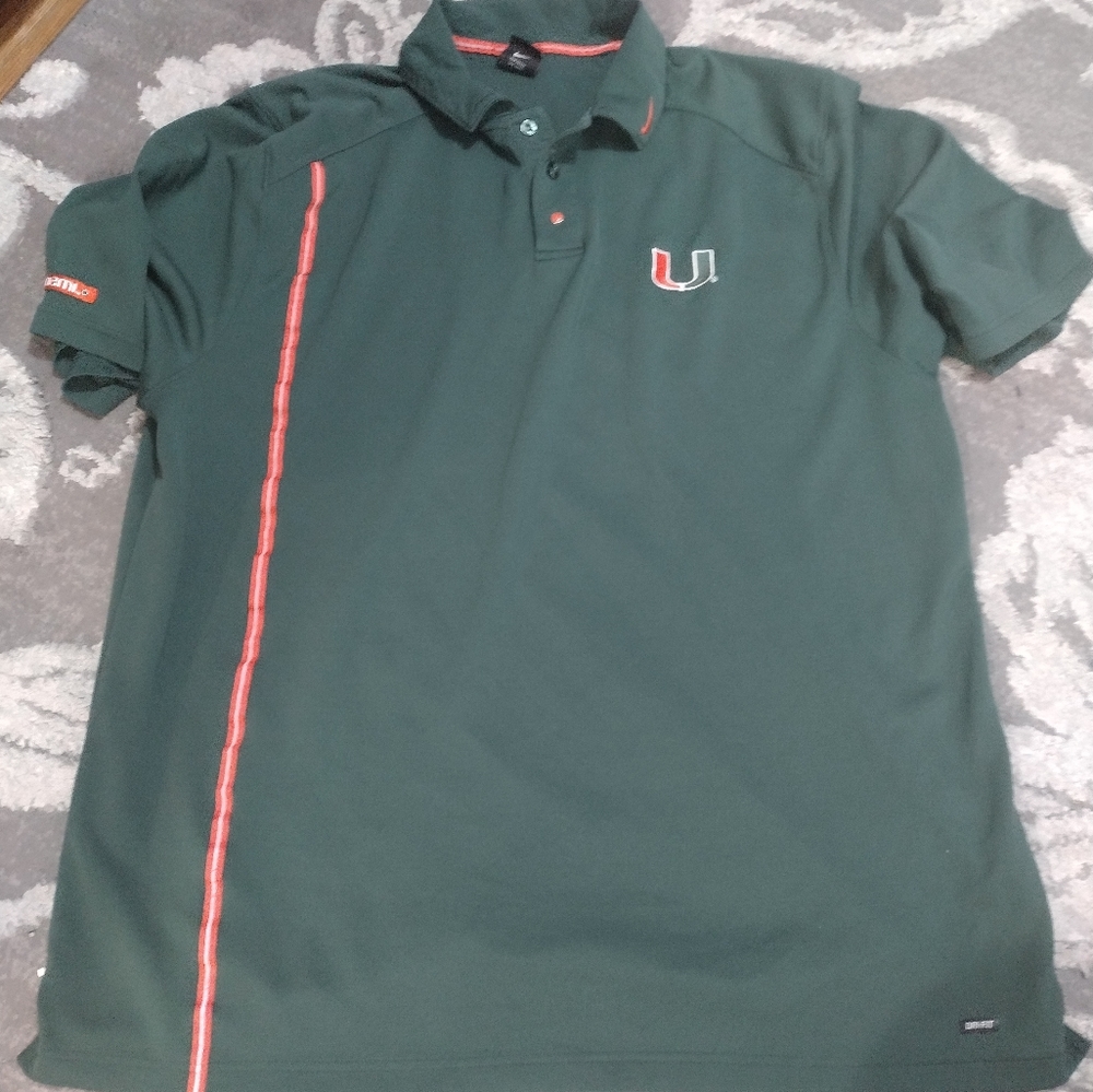 Nike Miami Hurricanes Team Apparel Polo Dri fit